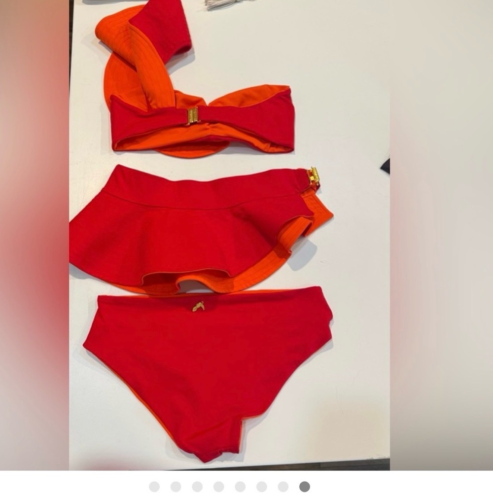 Red Ruffle Bikini Set - Women's Swim - Picture 2 of 4